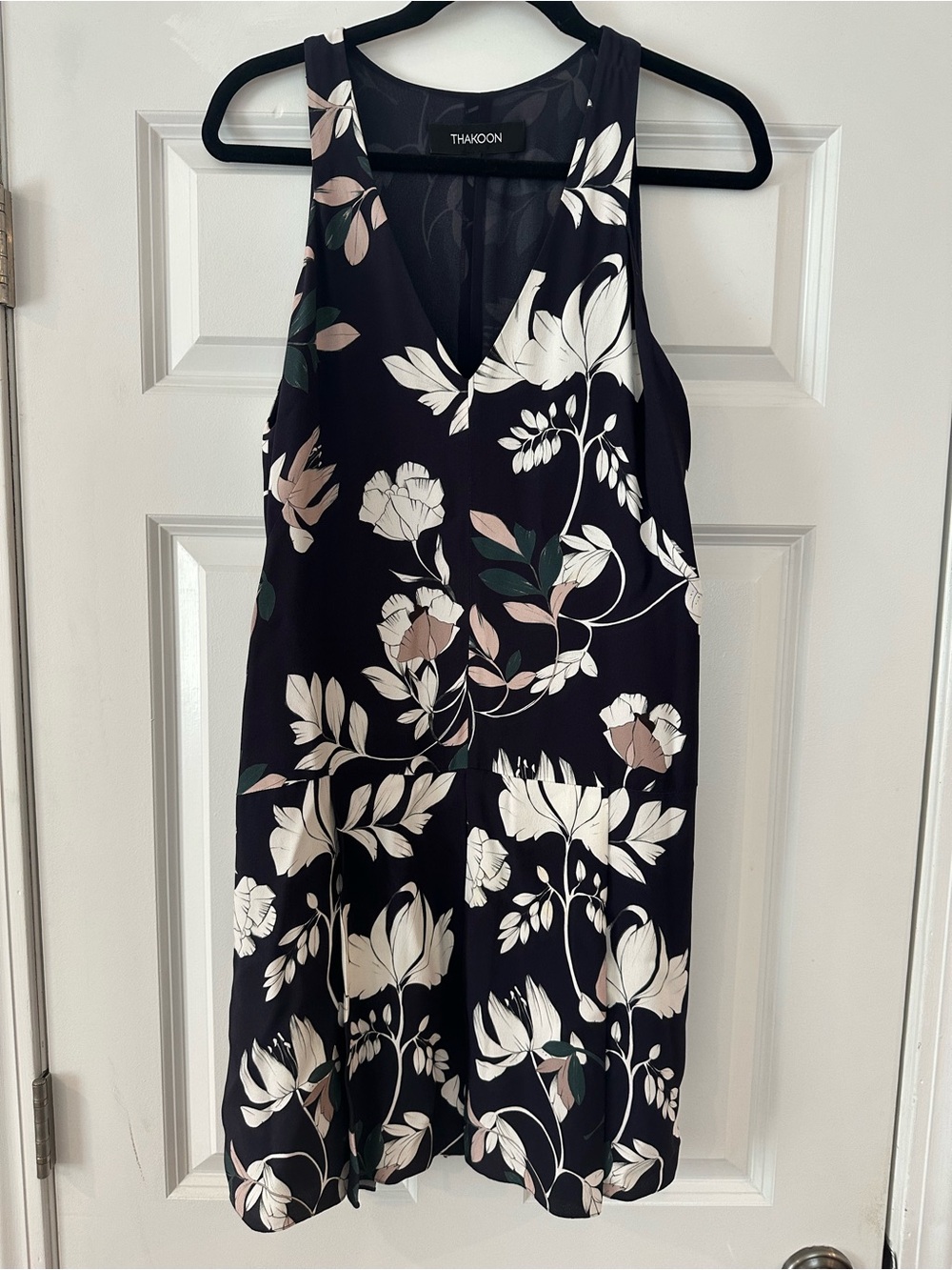 Thakoon Black and White Sheer Floral Blouse